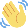 Animated waving hand emoji